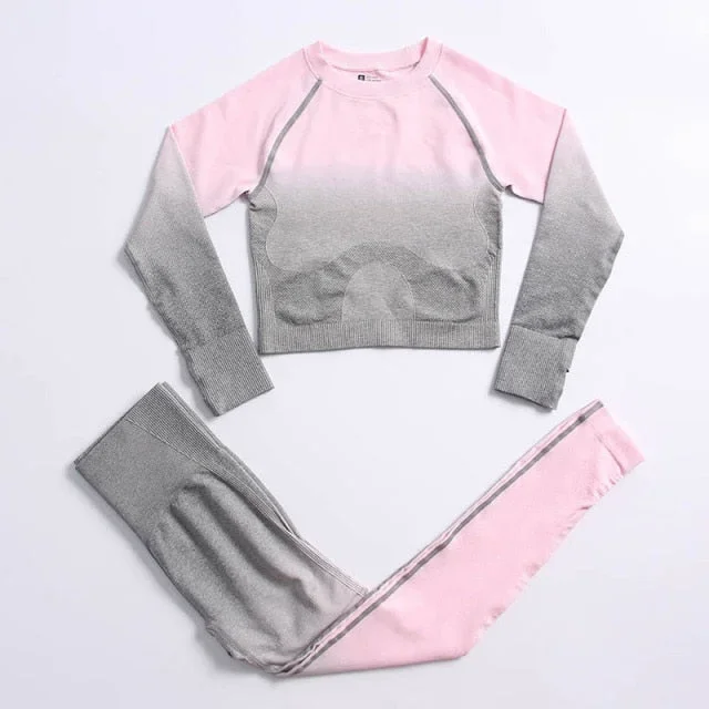 Pink Gray Top set