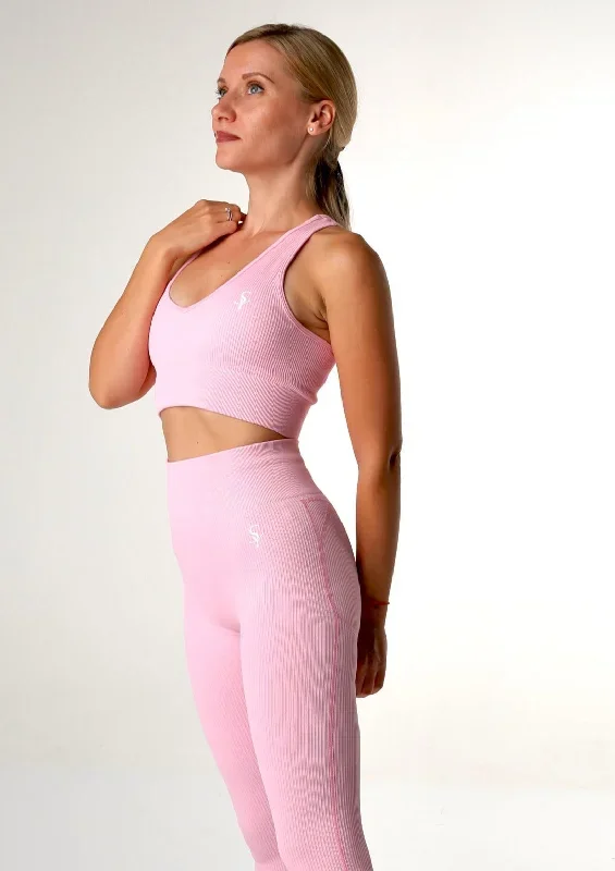 aoma-light-pink-solid-leggings-and-sports-bra-set