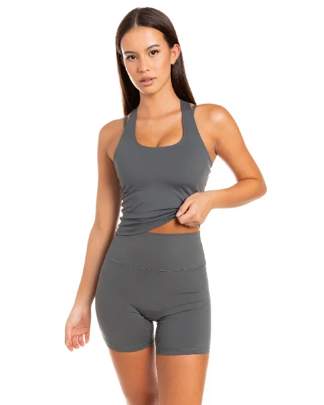 Aura Racer Tank - Cloud Grey