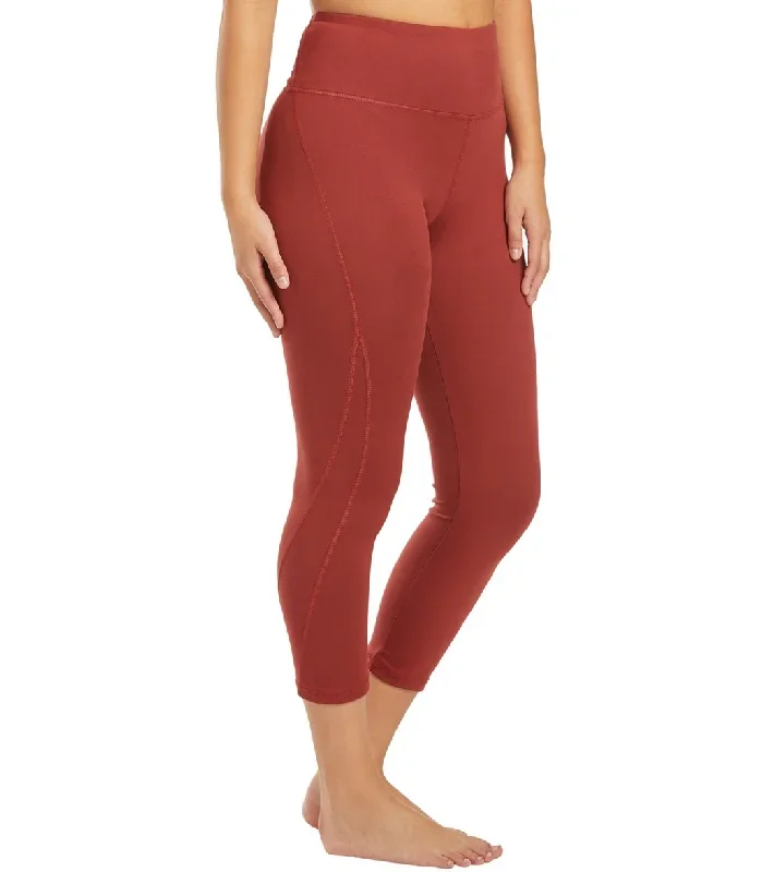 Balance Collection Briar High Waisted Yoga Capris Burnt Russet