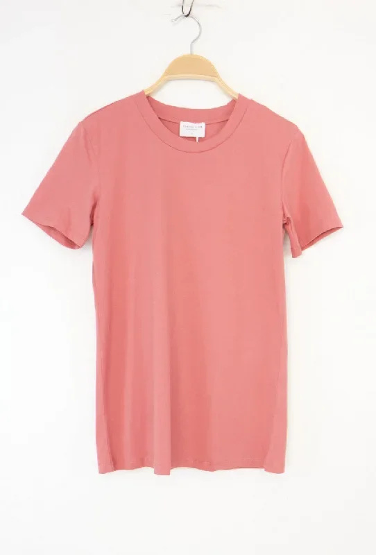 Basic Plain T-Shirt - Old Rose