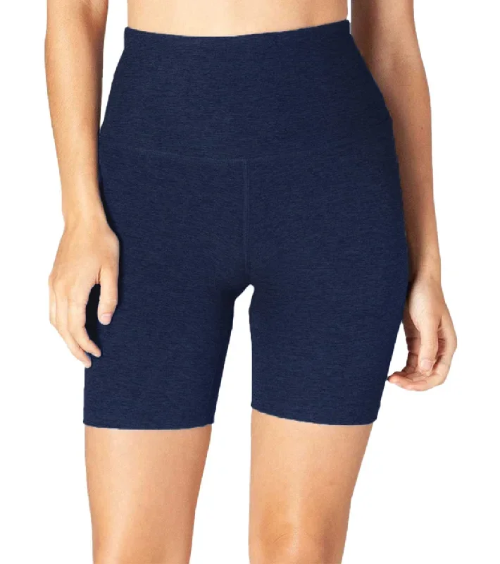 Beyond Yoga Spacedye High Waisted Biker Yoga Shorts Nocturnal Navy