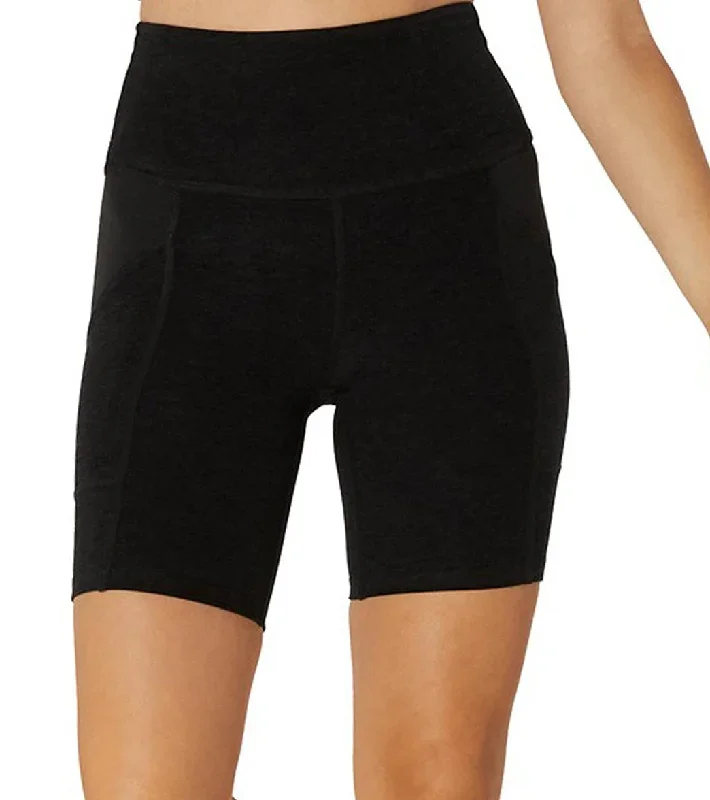 Beyond Yoga Spacedye In The Mix High Wasited Biker Shorts Darkest Night