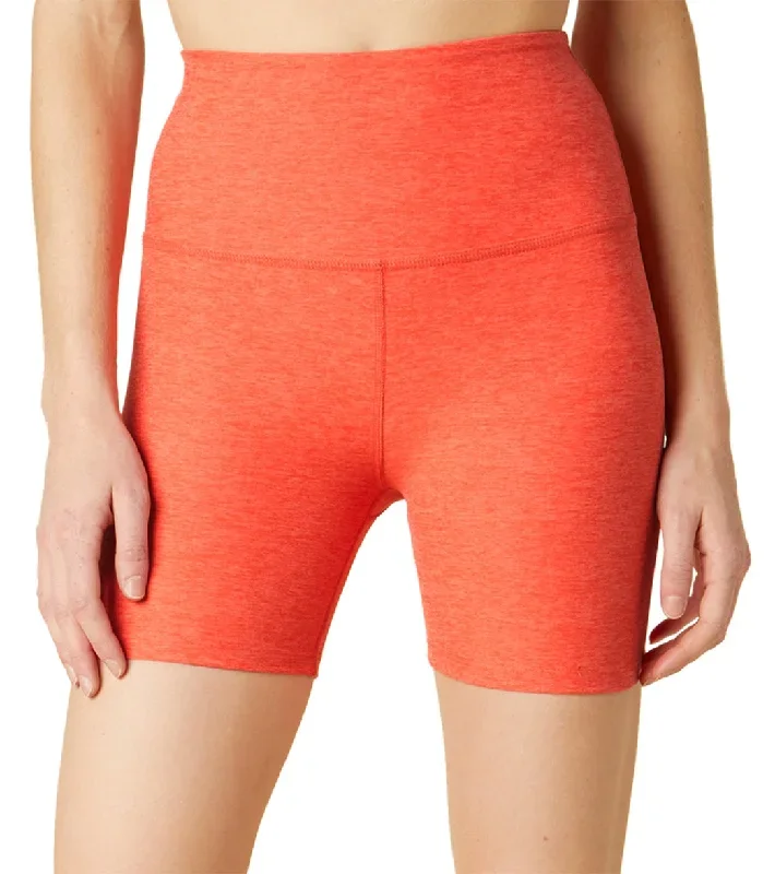 Beyond Yoga Spacedye Keep Pace Biker Shorts Fresh Coral Heather