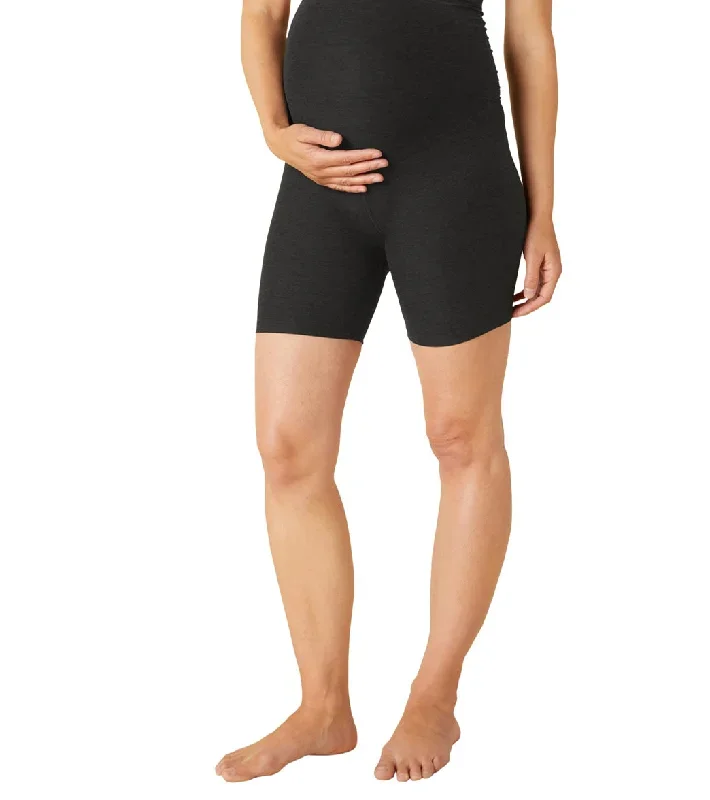 Beyond Yoga Spacedye Love the Bump Maternity Biker Shorts Darkest Night