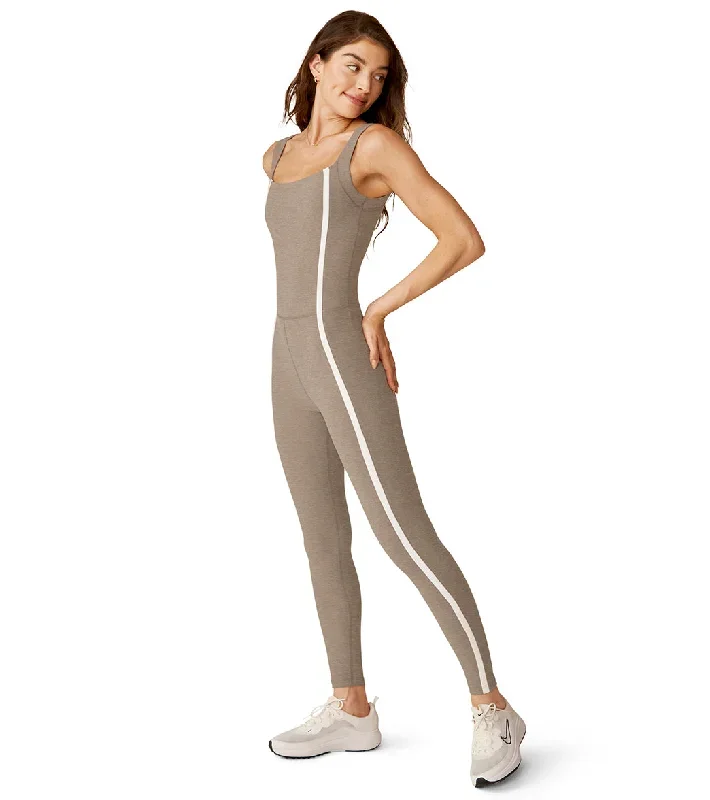 Beyond Yoga Spacedye New Moves Midi Jumpsuit Birch/Cloud White