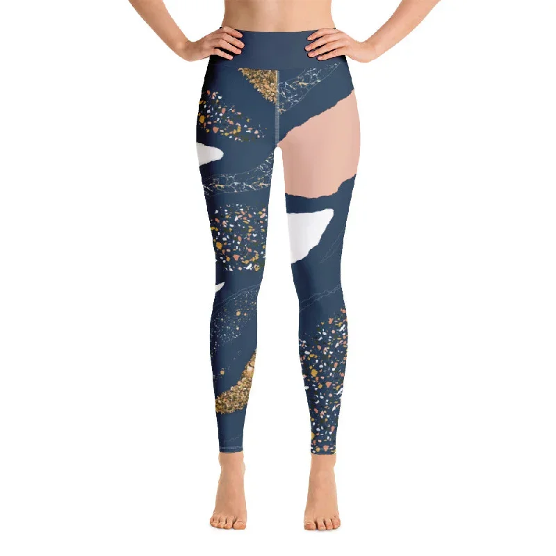 Blue Granite Yoga Leggings