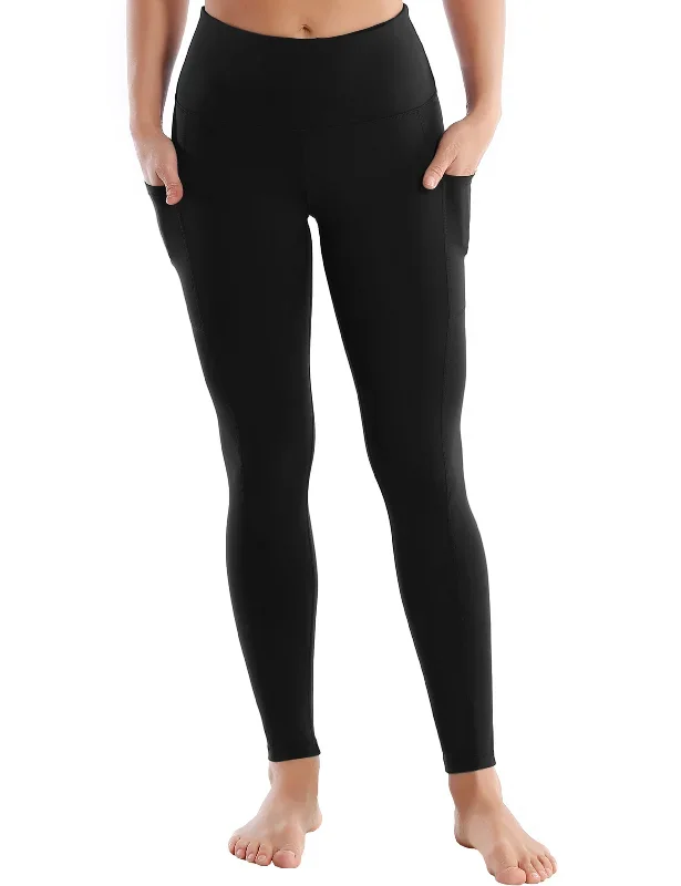 Hip Line Side Pockets Yoga Pants black