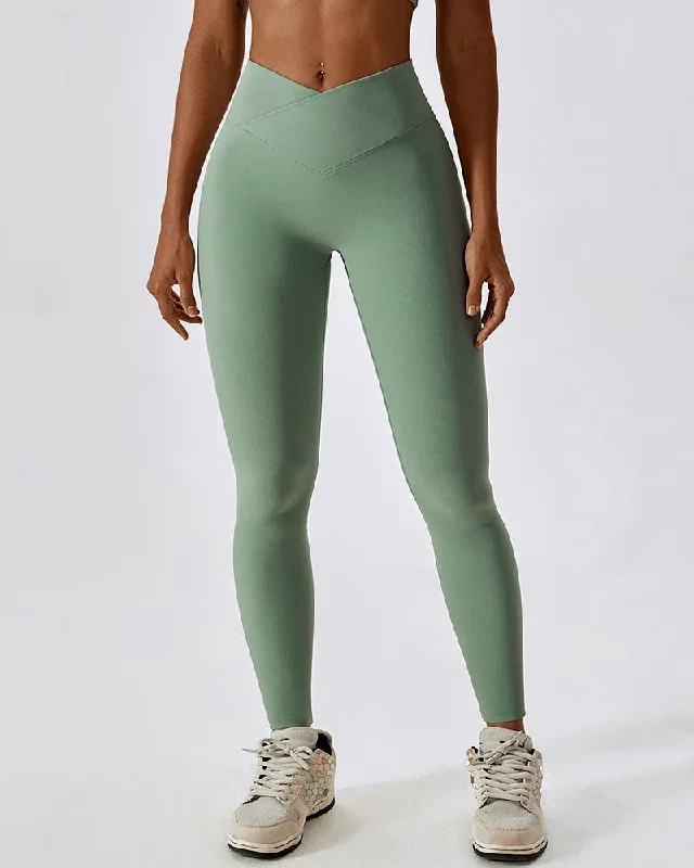 Criss High Waist Tight Yoga Sports Hips Lifts Outdoor Wear Running Quick Dry Fitness Pants Black Green Blue White S-XL