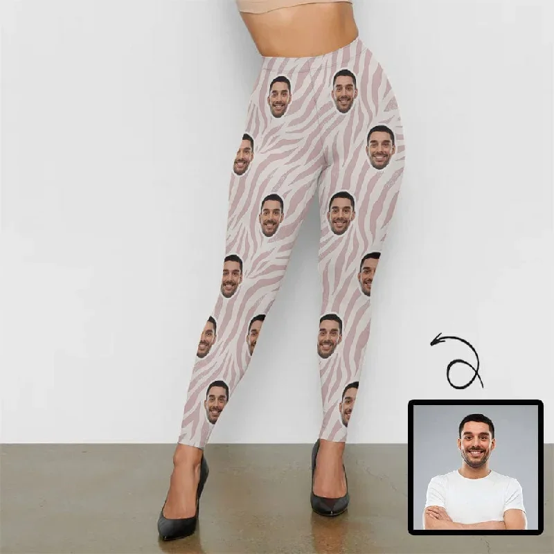 Custom Face Pink Leggings Design Your Own Leggings