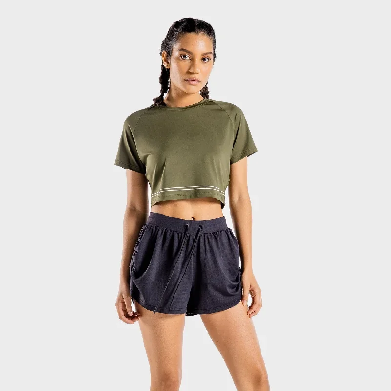 Flux Crop Tee - Khaki