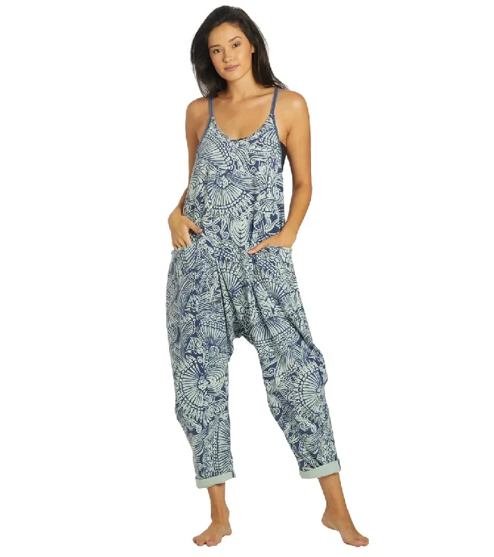 Free People Hot Shot Printed Onesie Indigo Combo