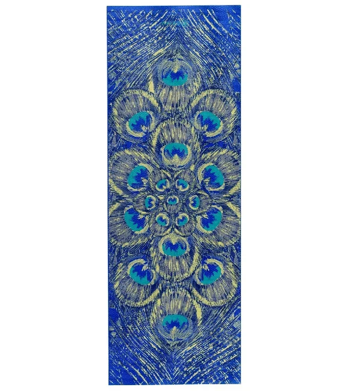 Gaiam Sapphire Feather Printed Yoga Mat 68 6mm Extra Thick Sapphire Feather