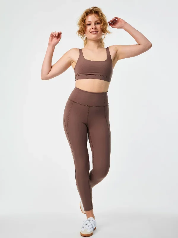 Girlfriend Collective Compressive High-Rise 7/8 Legging - Porcini