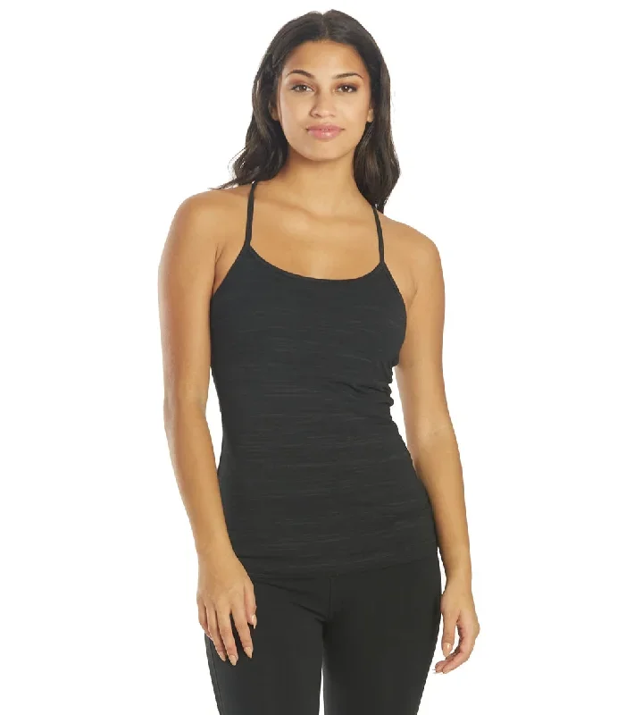 Hard Tail Criss Cross Tank Black