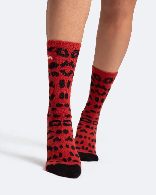 Leopard Pattern Cotton Socks