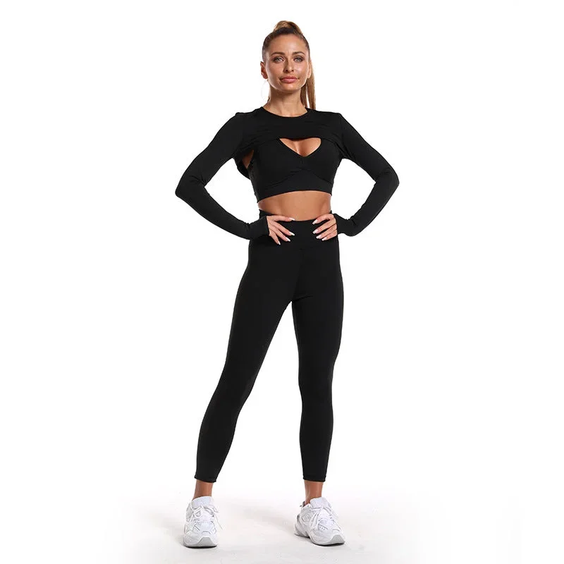 new-sports-underwear-high-waist-yoga-pants-lift-buttock-quick-dry-fitness-set