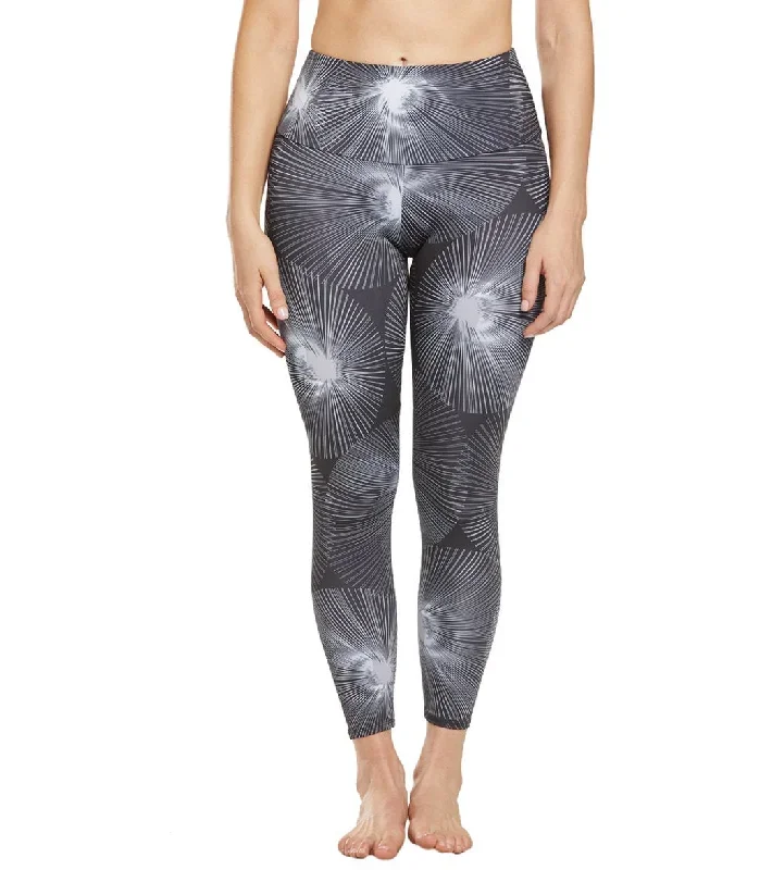 Onzie High Waisted Basic 7/8 Yoga Leggings Pinwheel