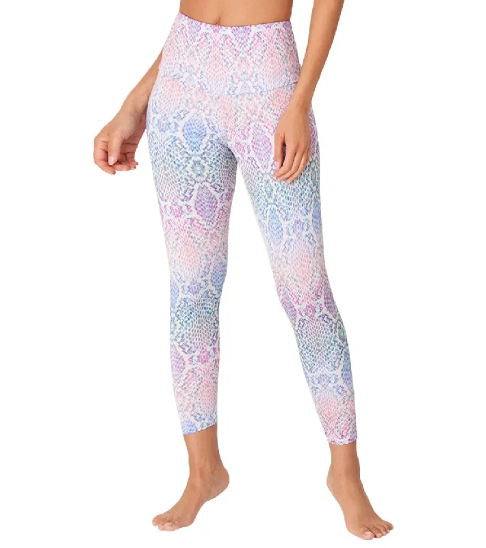 Onzie High Waisted Basic 7/8 Yoga Leggings Rainbow Snake