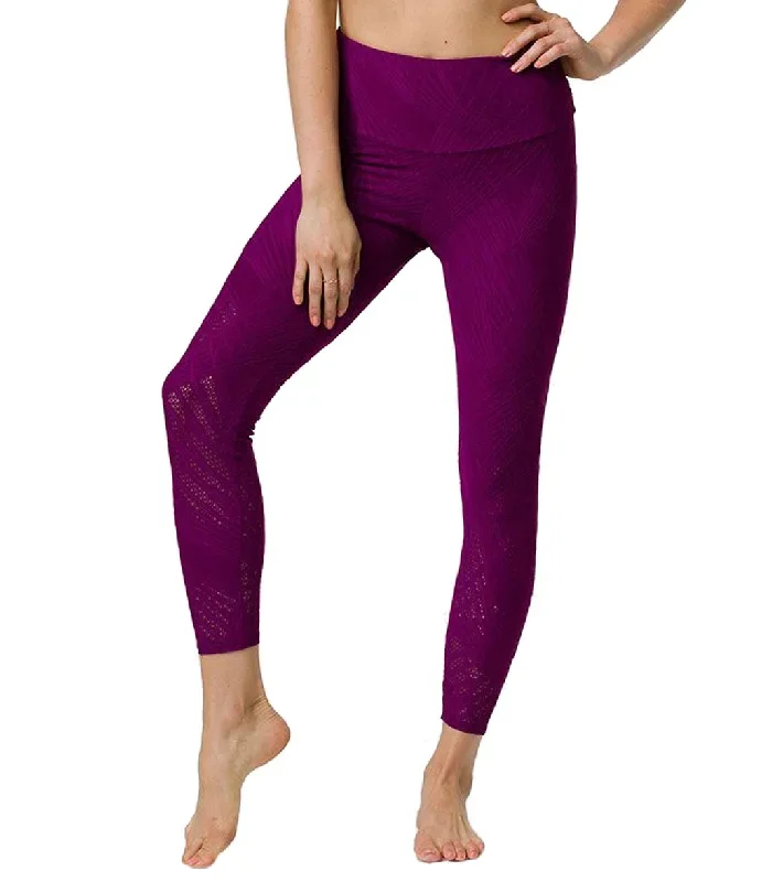 Onzie Selenite 7/8 Yoga Leggings Black Cherry