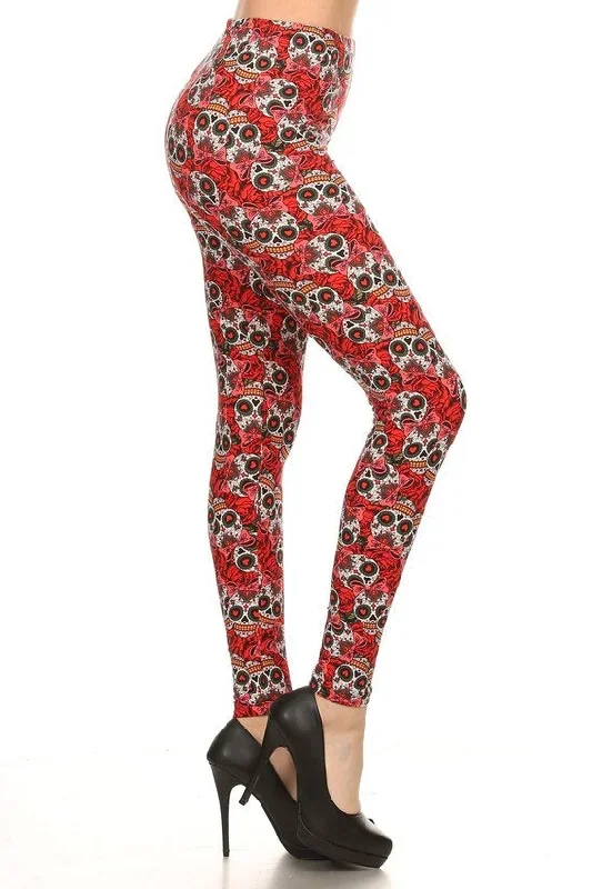 Romantic Skulls Plus Leggings