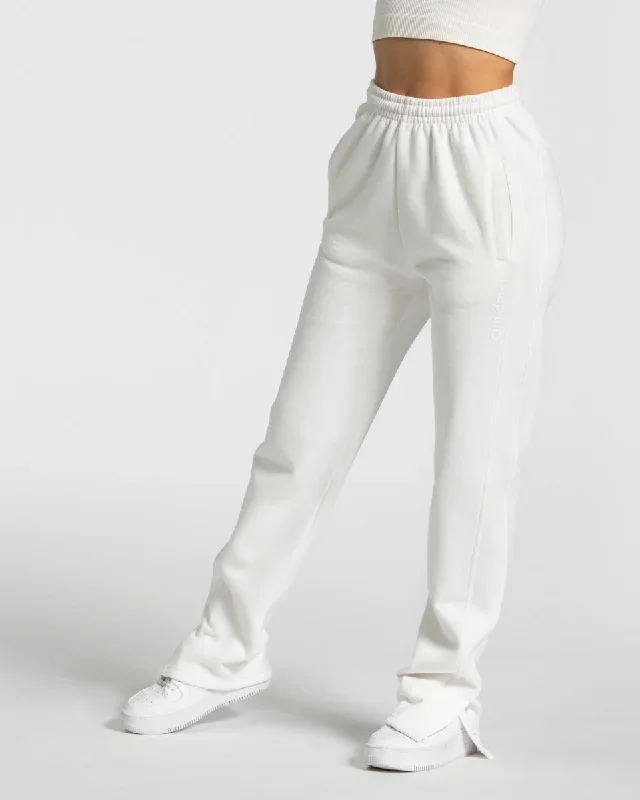 Sassy Slit Jogger Off White