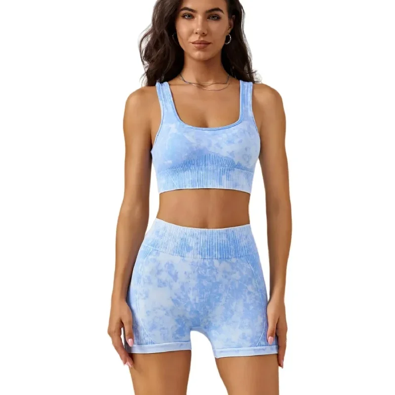 Seamless Tie-Dye Yoga Set