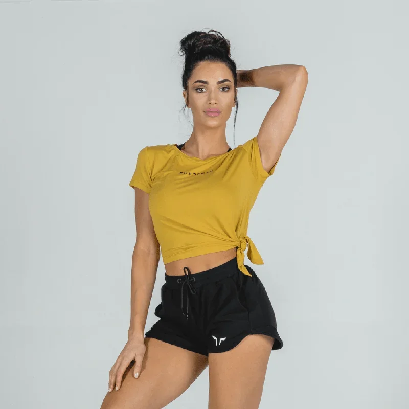 She-Wolf Crop Top - Mustard