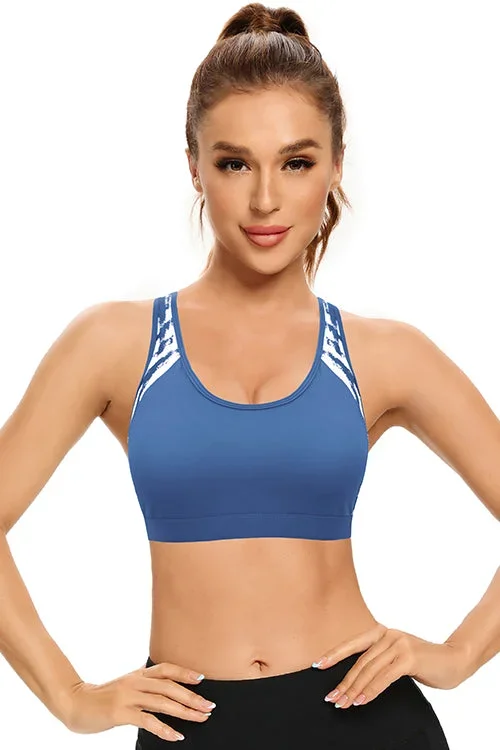 Double-sided Printing Stitching Sport Bra Yoga Bra