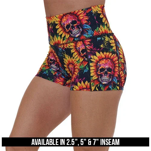 shorts-skull-flower