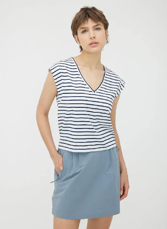 Bright White/Navy Stripe