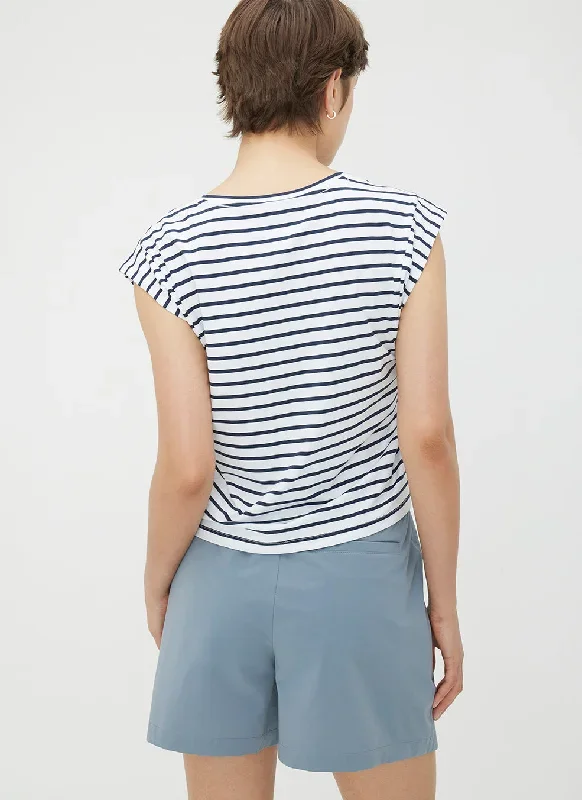 Bright White/Navy Stripe