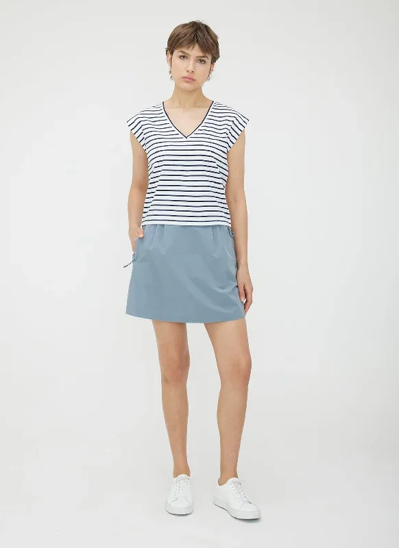 Bright White/Navy Stripe