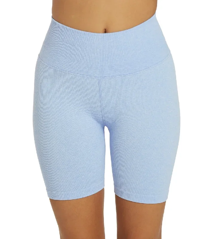 Spiritual Gangster Heather Biker Short Heather Blue Sky