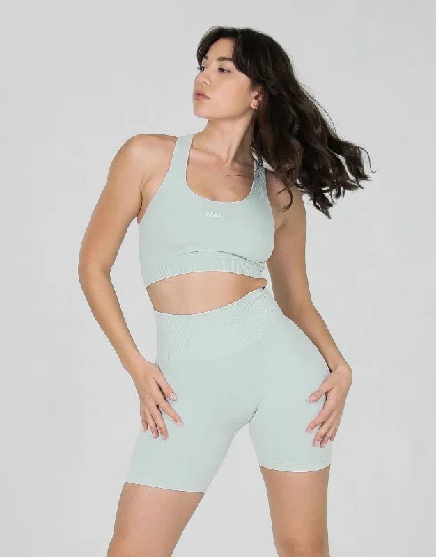 Premium Seamless V6 Midi Bike Shorts - Stella (Grey)