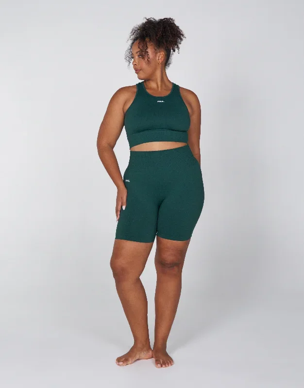 Premium Seamless Favourites Midi Bike Shorts - Pine