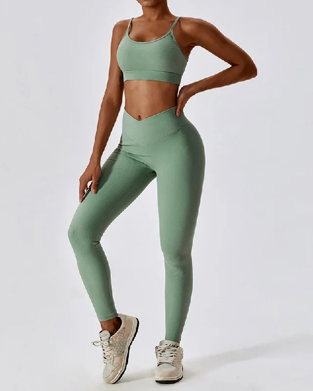 1 Bra Tights Green