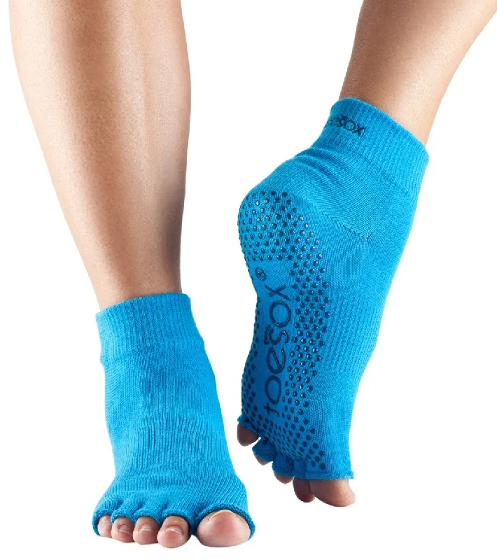 Toesox Ankle Length Half-Toe Yoga Grip Socks Skydiver