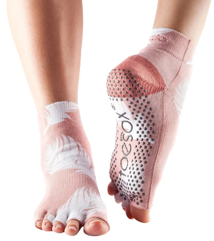 Toesox Ankle Length Half-Toe Yoga Grip Socks Trance