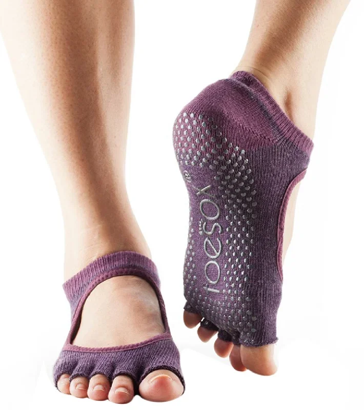 Toesox Bella Half-Toe Yoga Grip Socks Dusk