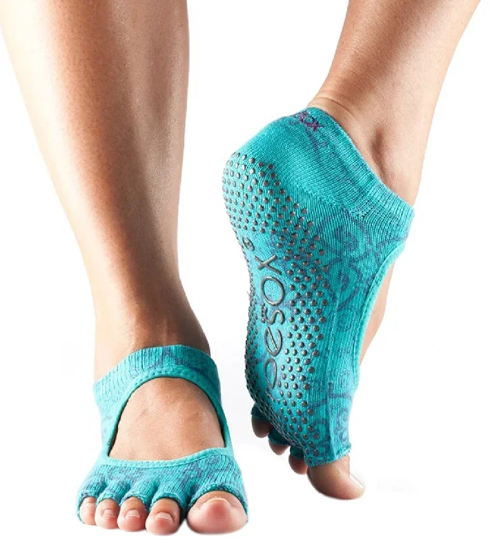 Toesox Bella Half-Toe Yoga Grip Socks Mosaic