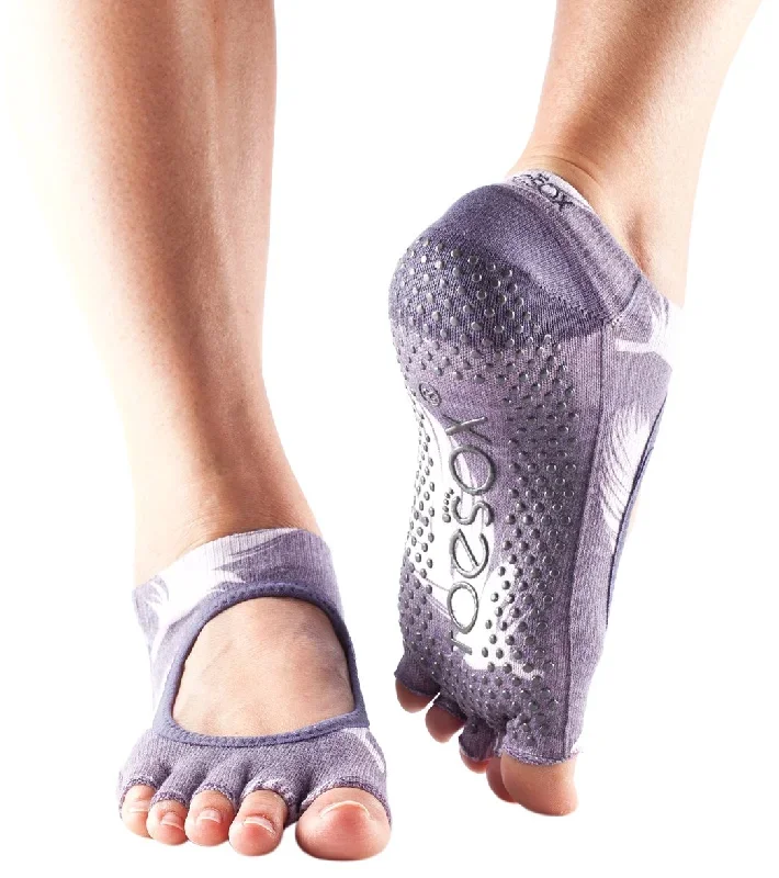 Toesox Bella Half-Toe Yoga Grip Socks Nightshade