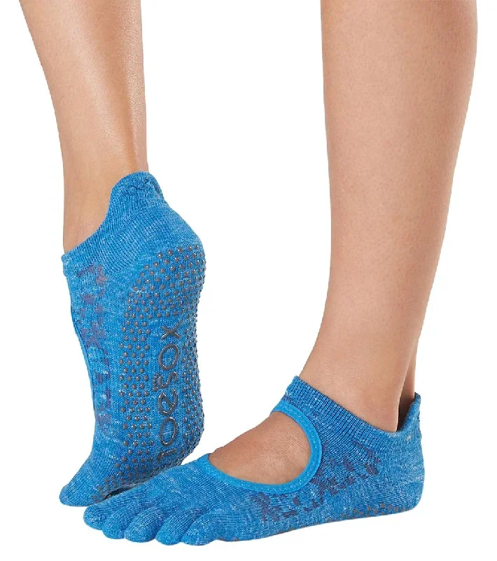 Toesox Bellarina Full-Toe Yoga Grip Socks Lapis