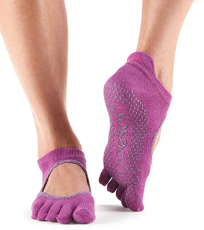 Toesox Bellarina Full-Toe Yoga Grip Socks Mulberry Batik