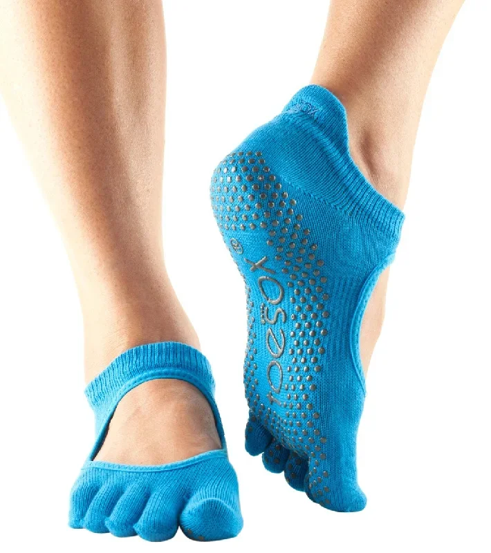 Toesox Bellarina Full-Toe Yoga Grip Socks Skydiver