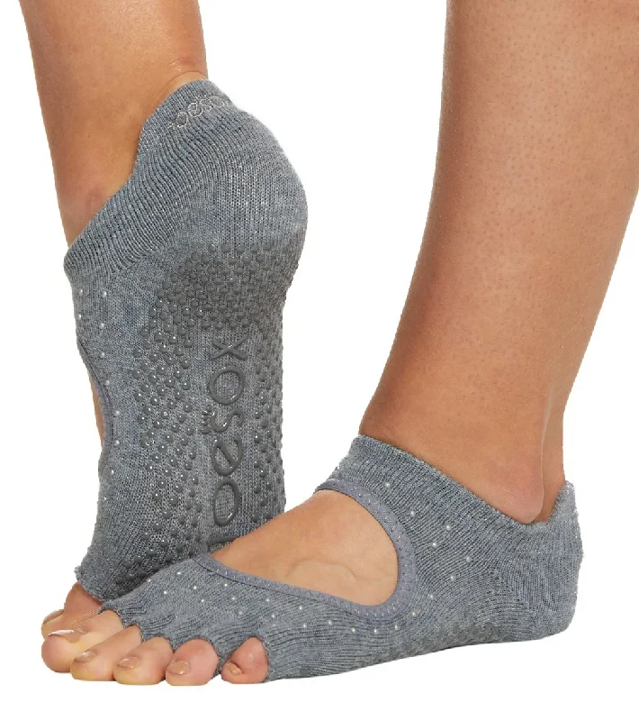 Toesox Bellarina Half-Toe Yoga Grip Socks Baltic