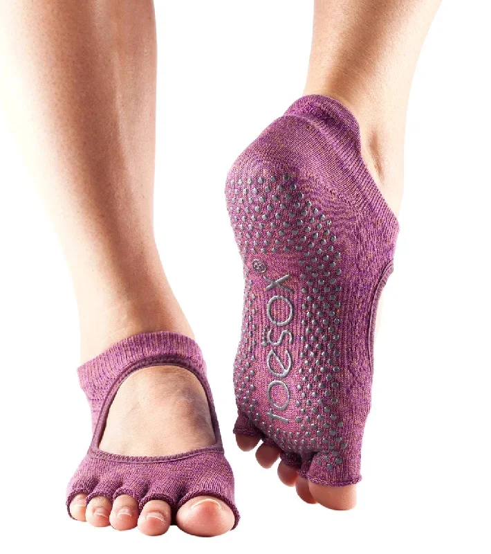 Toesox Bellarina Half-Toe Yoga Grip Socks Fishnet Luscious