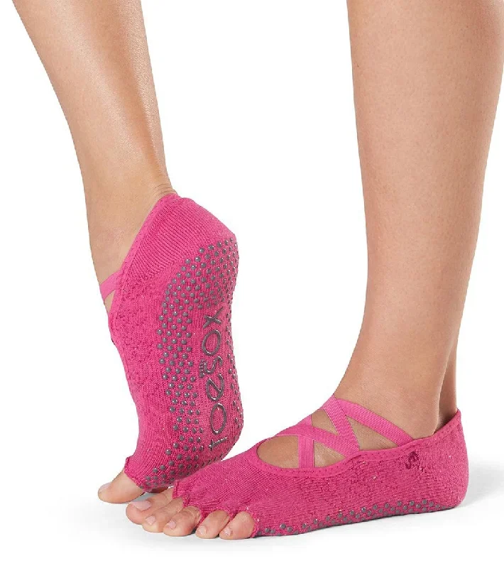 Toesox Elle Half-Toe Yoga Grip Socks Fantasy