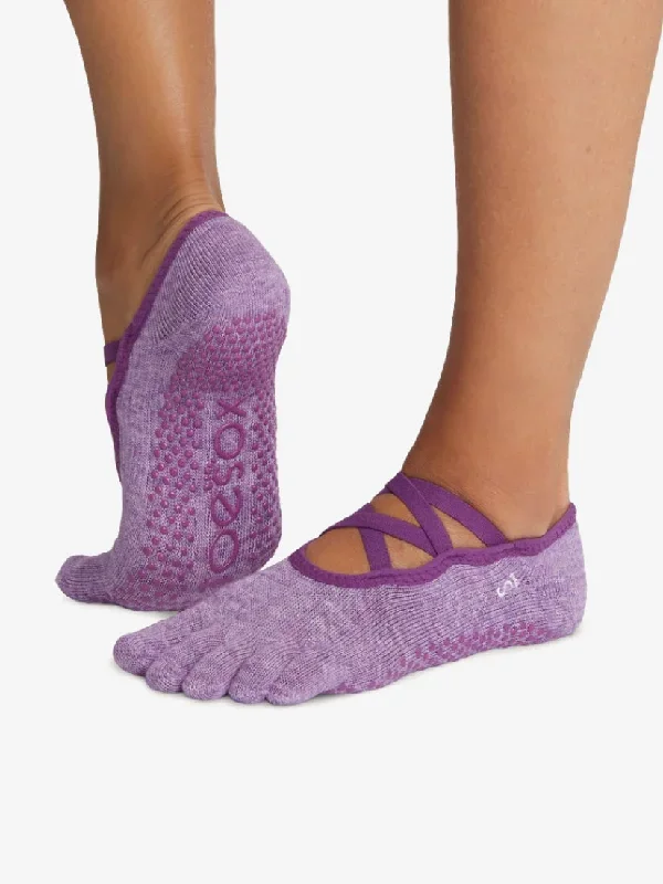 ToeSox Grip Full Toe Elle - Violet Melange