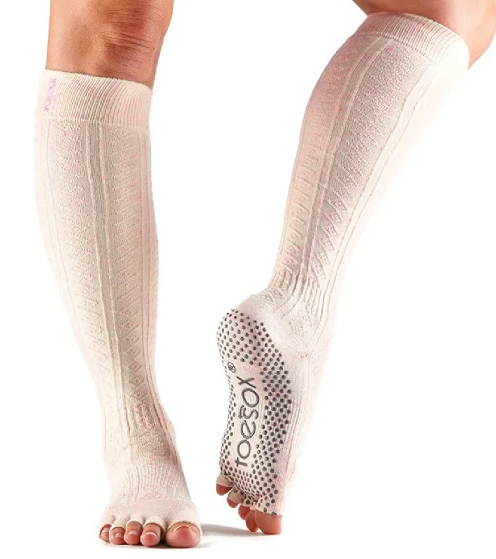 Toesox Knee High Scrunch Half-Toe Yoga Grip Socks